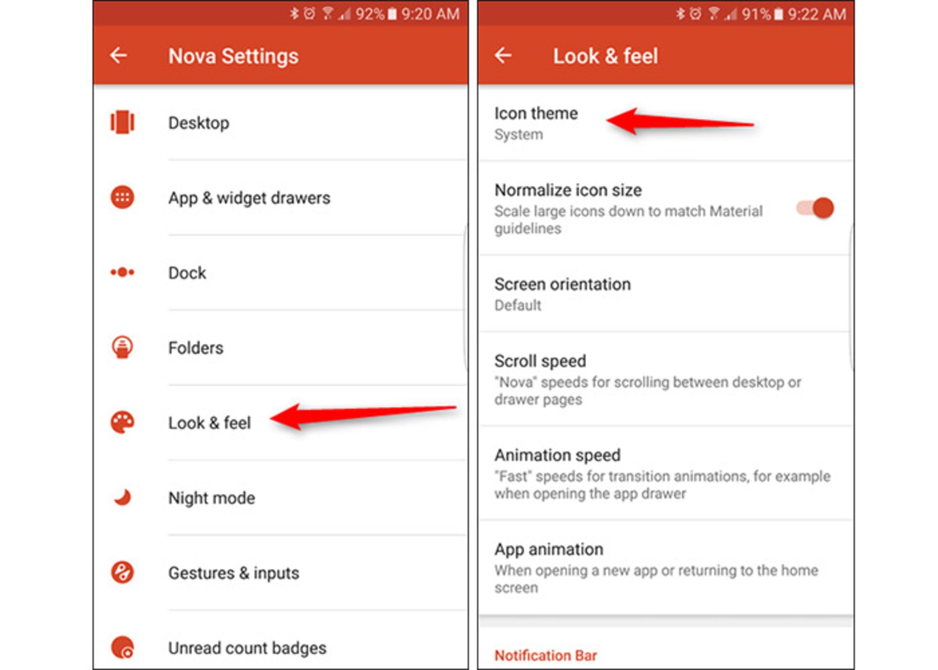 تغییر آیکون اندروید
