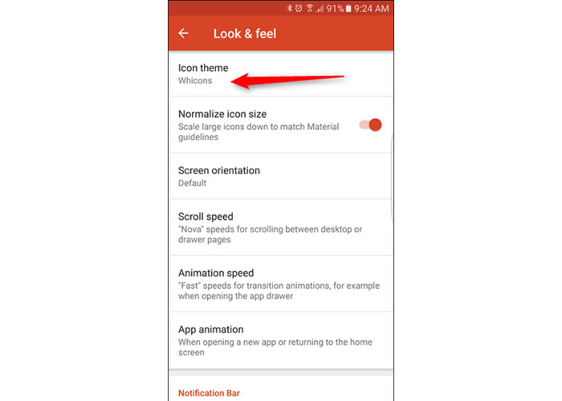 تغییر آیکون اندروید