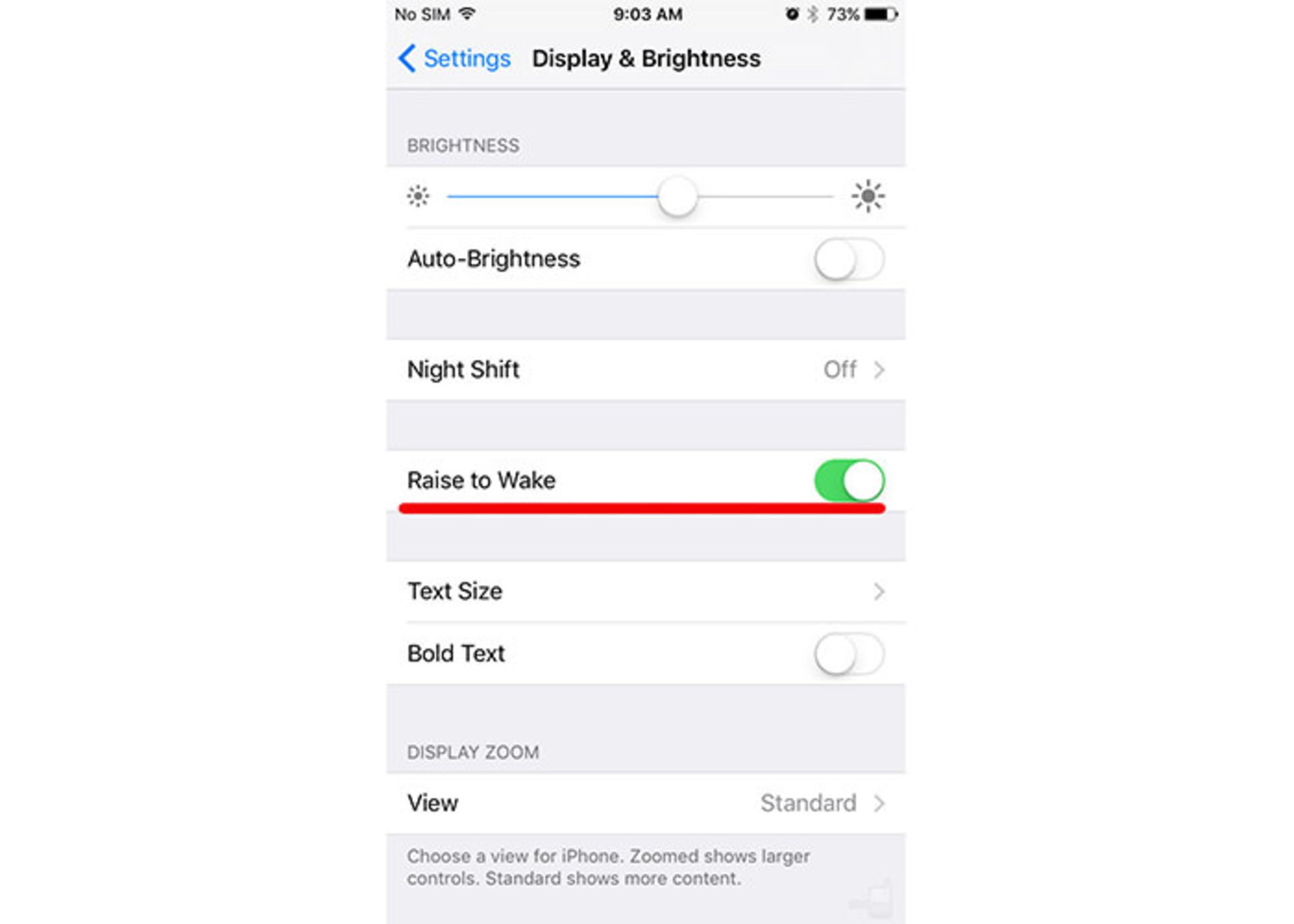 بیدار شدن نمایشگر iOS 10