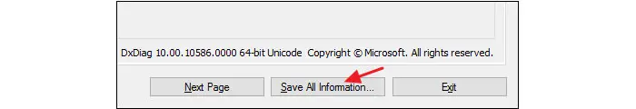 ابزار DirectX Diagnostic