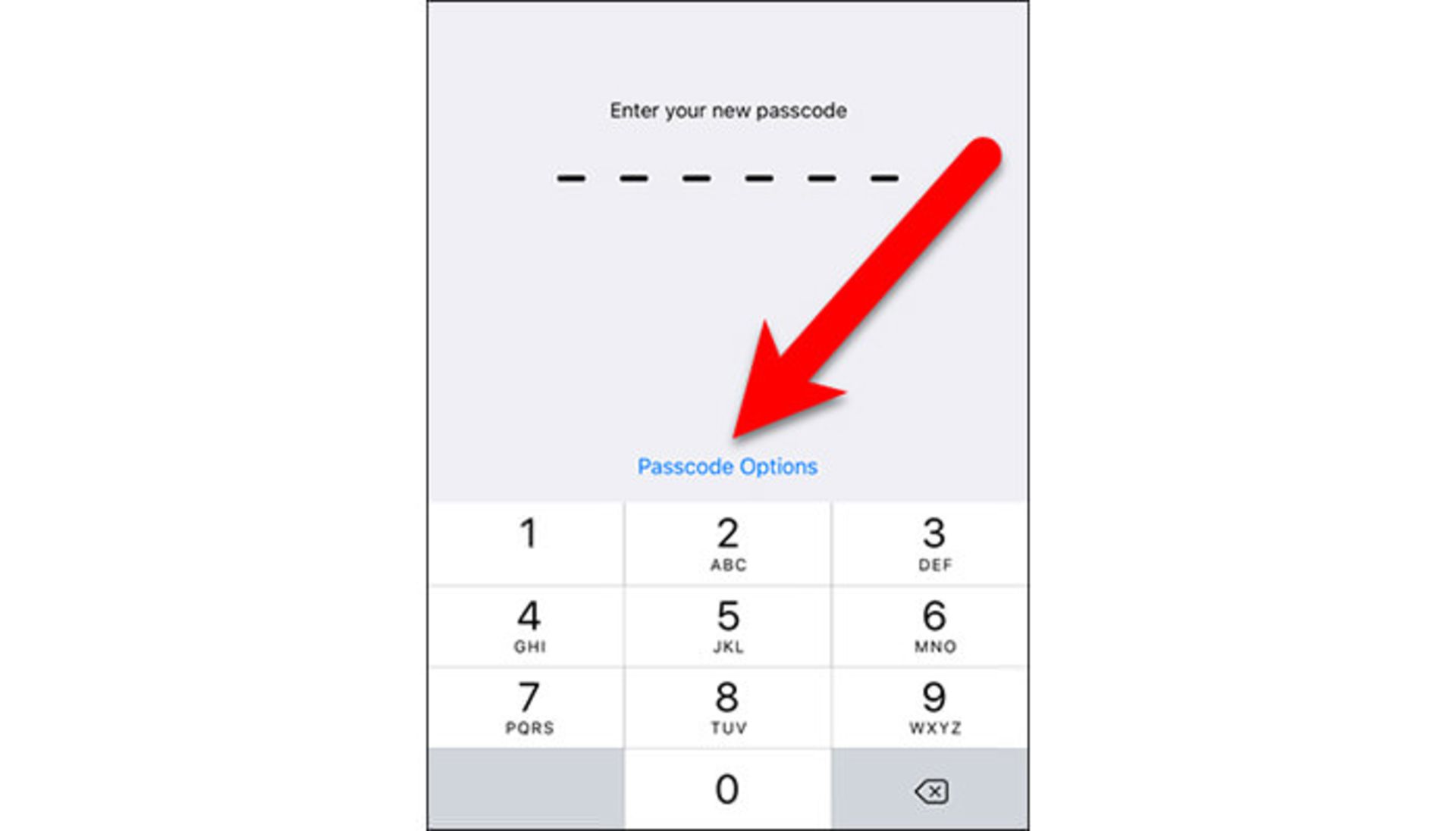 تعیین رمز عبور ترکیبی در آیفون
