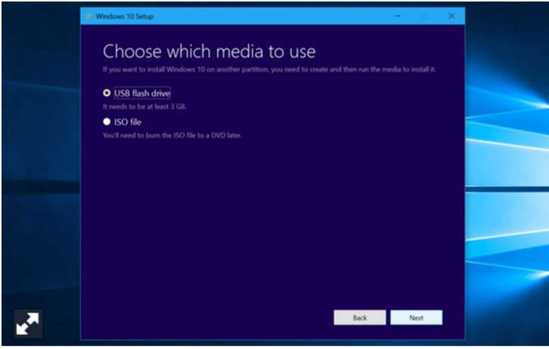 Use Microsoft's Windows 10 download too