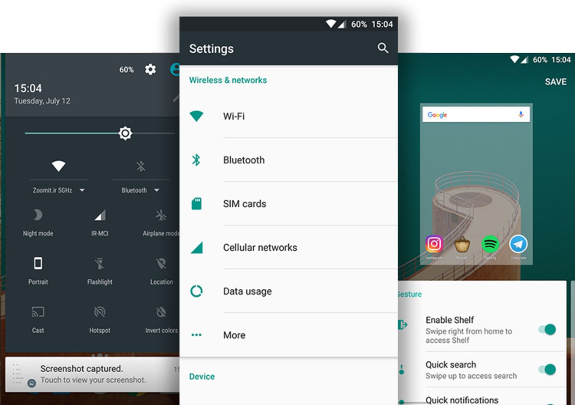 اسکرین شات وان پلاس 3