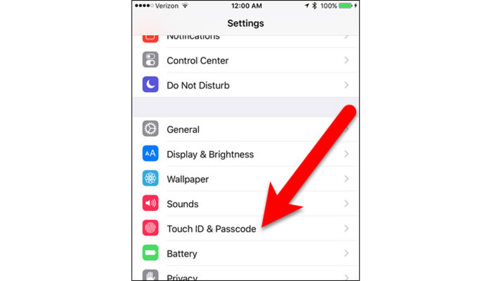 تعیین رمز عبور ترکیبی در آیفون