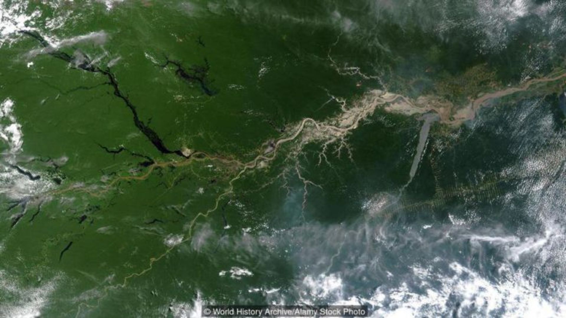 تصویر ماهواره ای رود آمازون 