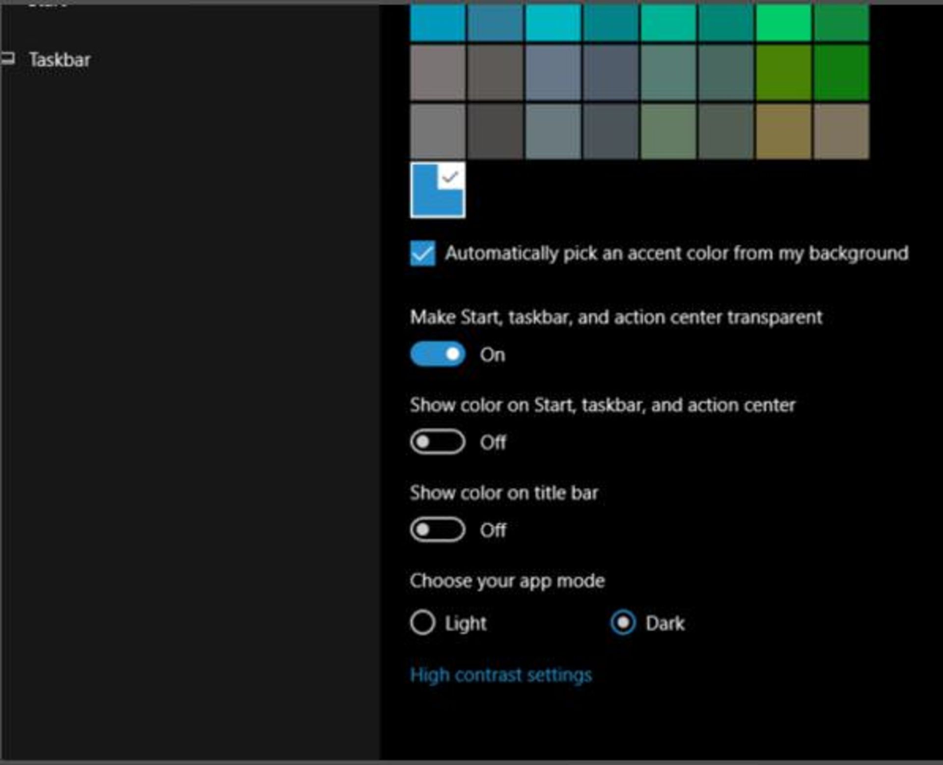Universal dark theme