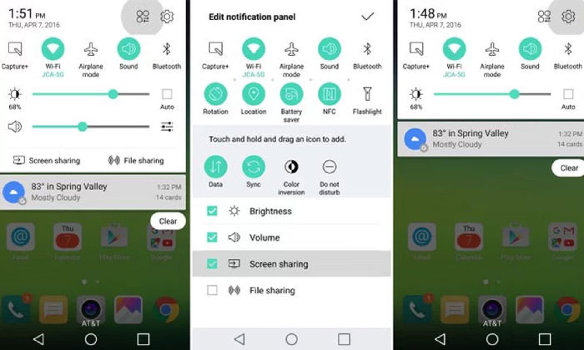 LG G5 Notification Bar