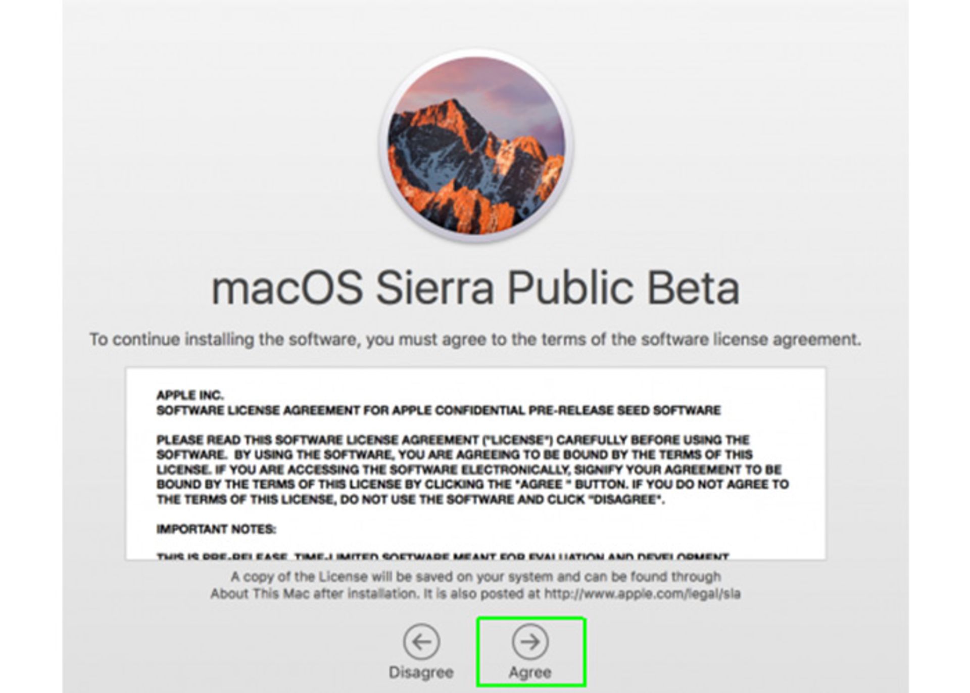 نصب macOS Sierra
