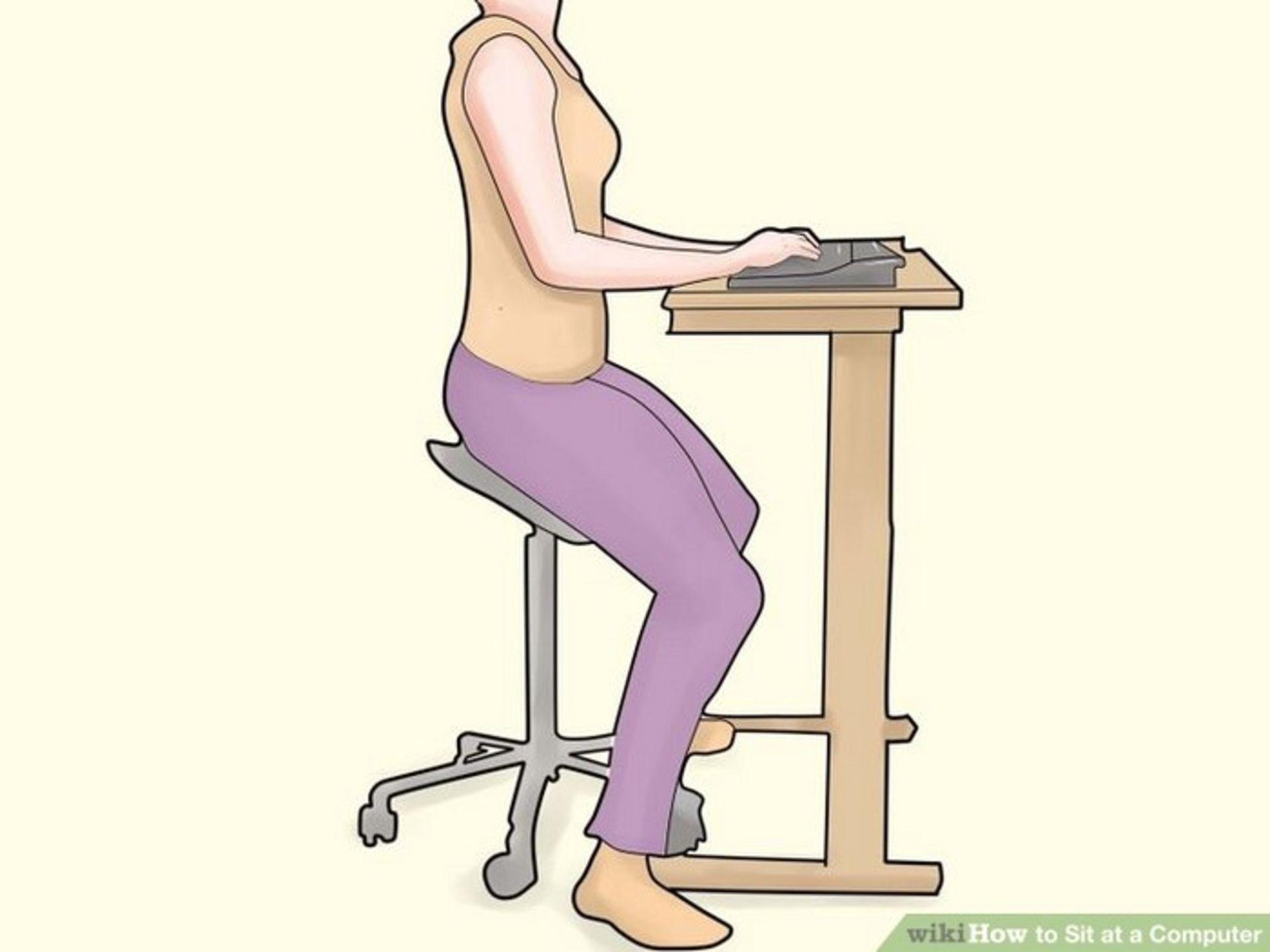 how to sit at a computer