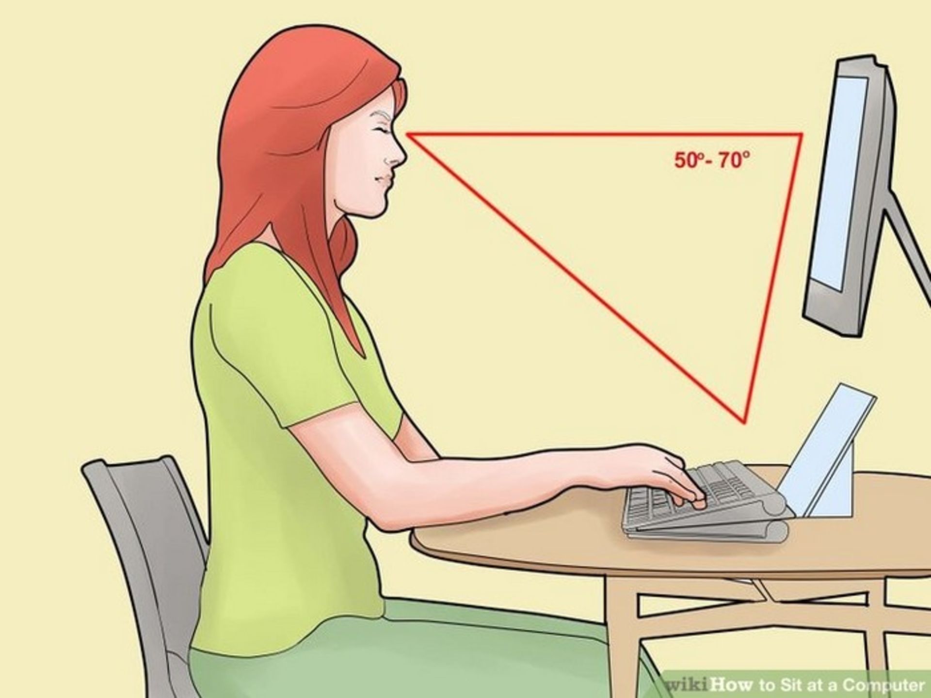 how to sit at a computer