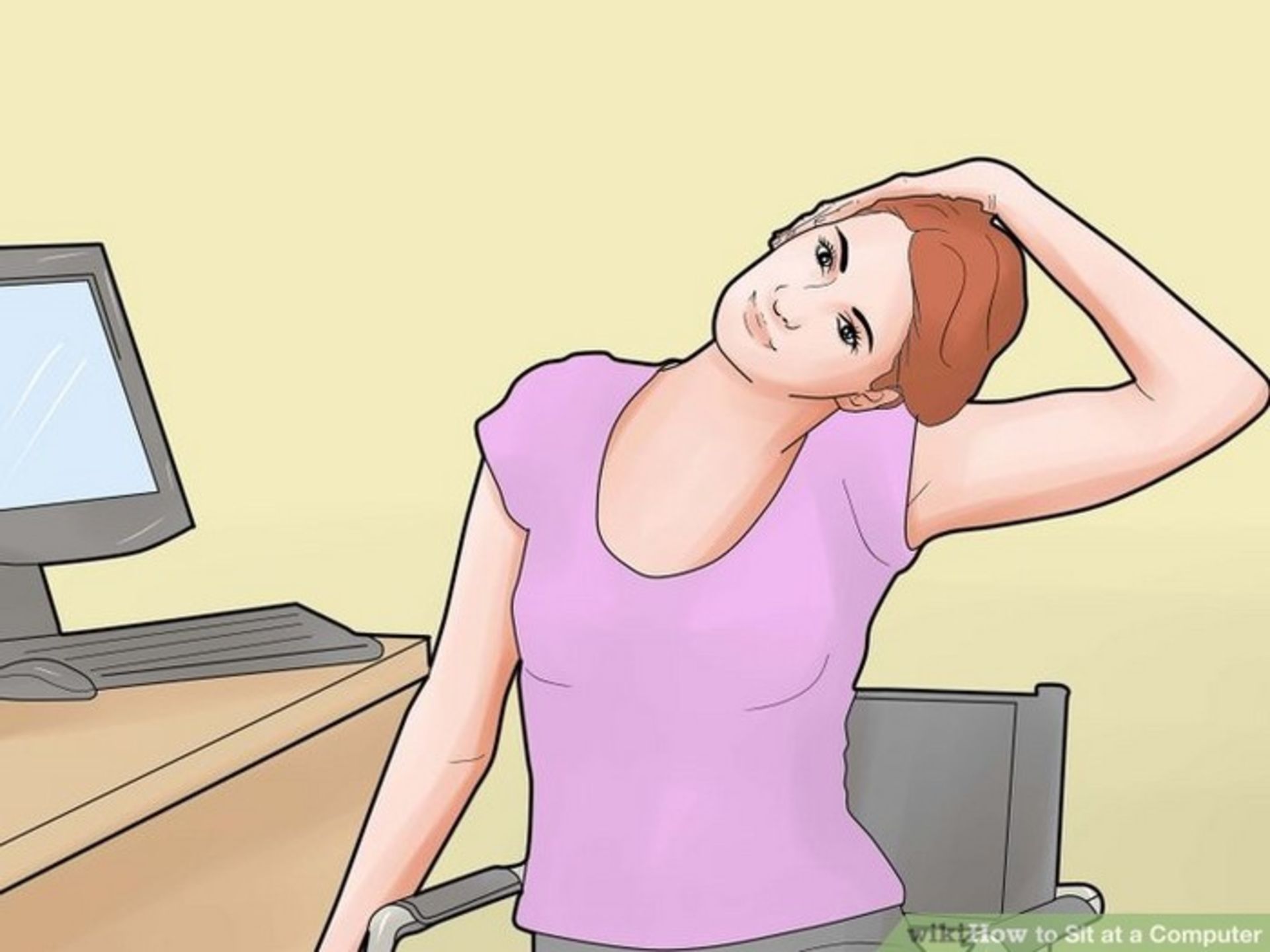 how to sit at a computer