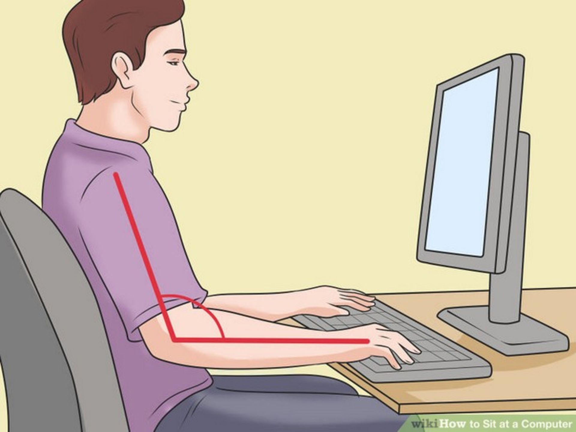 how to sit at a computer