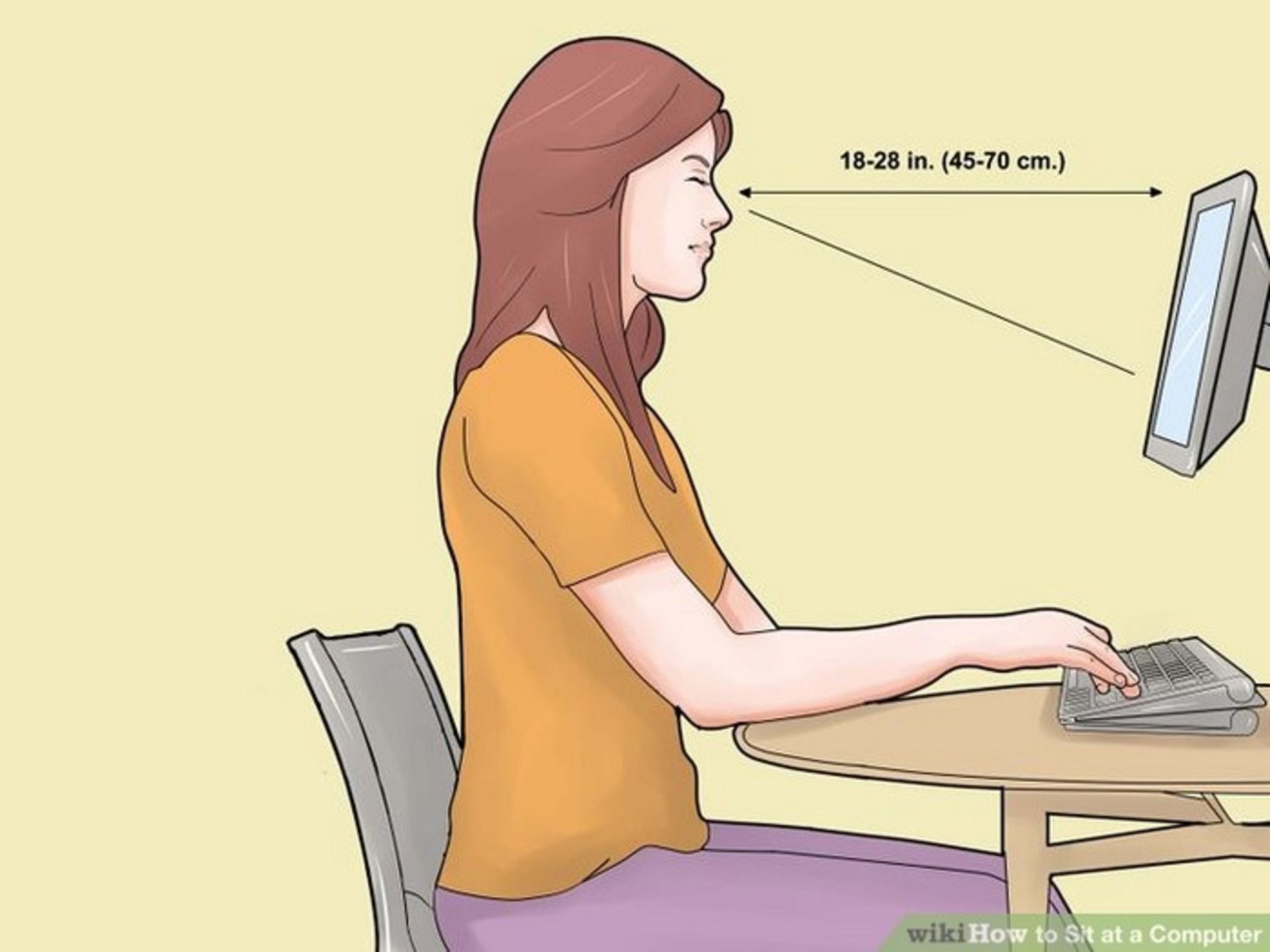 how to sit at a computer