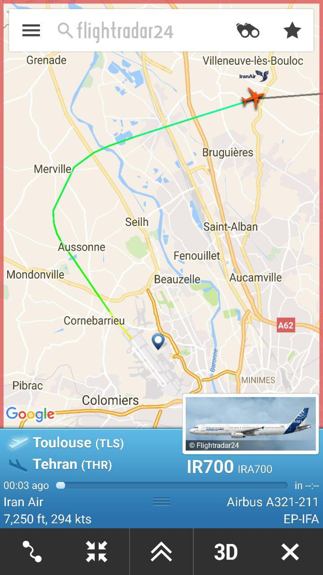 airbus a321-211 iranair- ایرباس ای ۳۲۱ ایران ایر