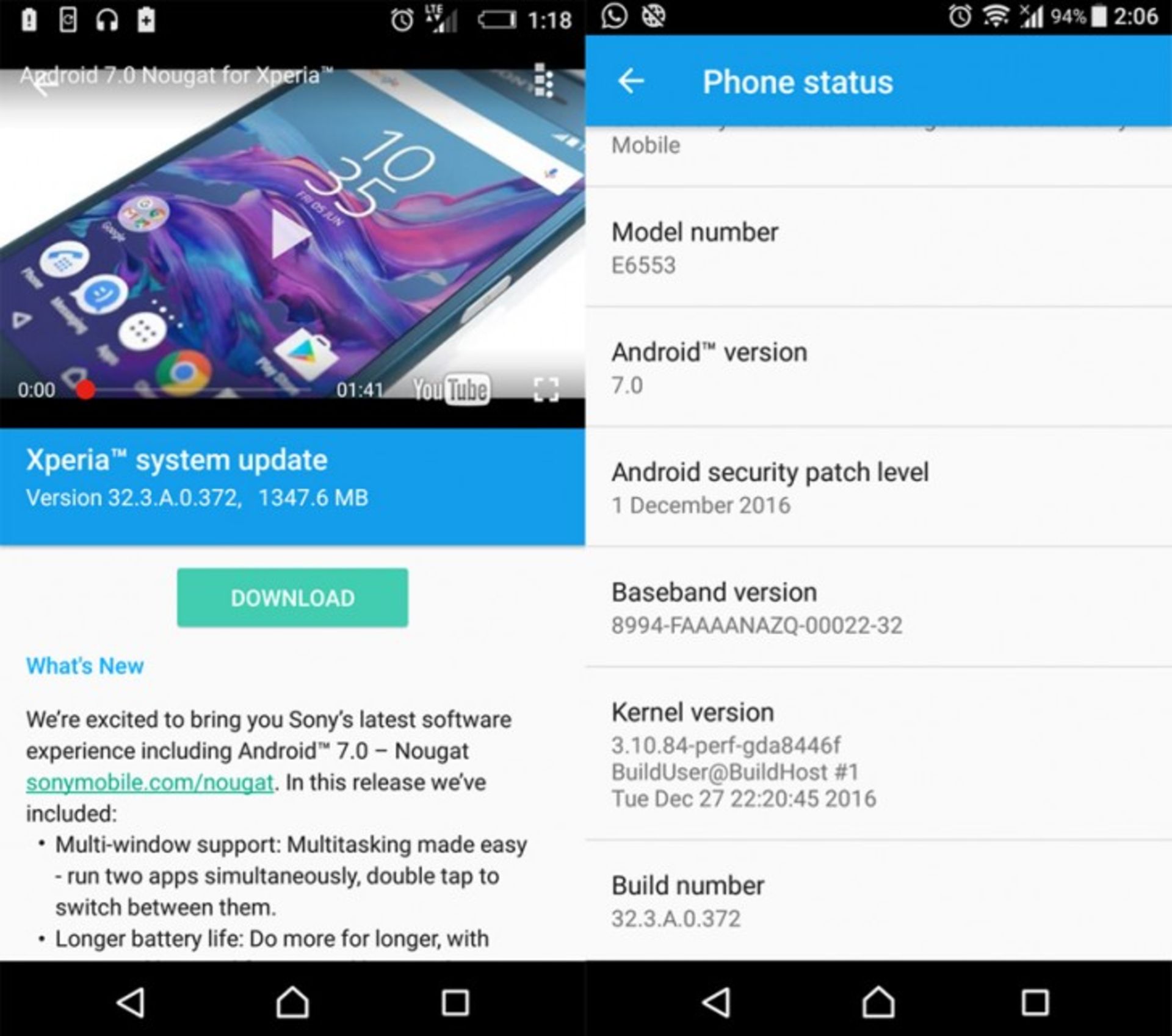 آپدیت اکسپریا زد 3 پلاس