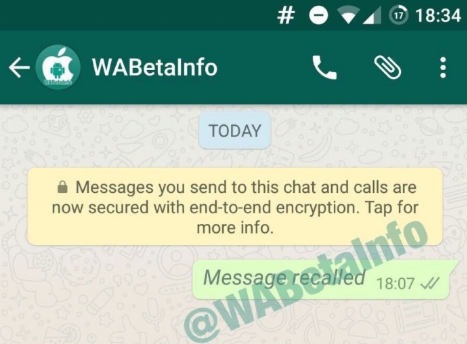 whatsapp recall