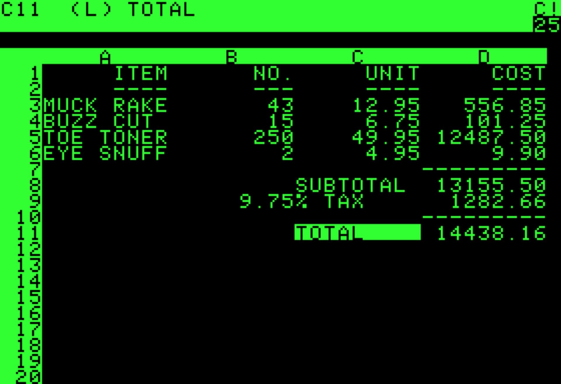 مرجع متخصصين ايران نرم افزار VisiCalc