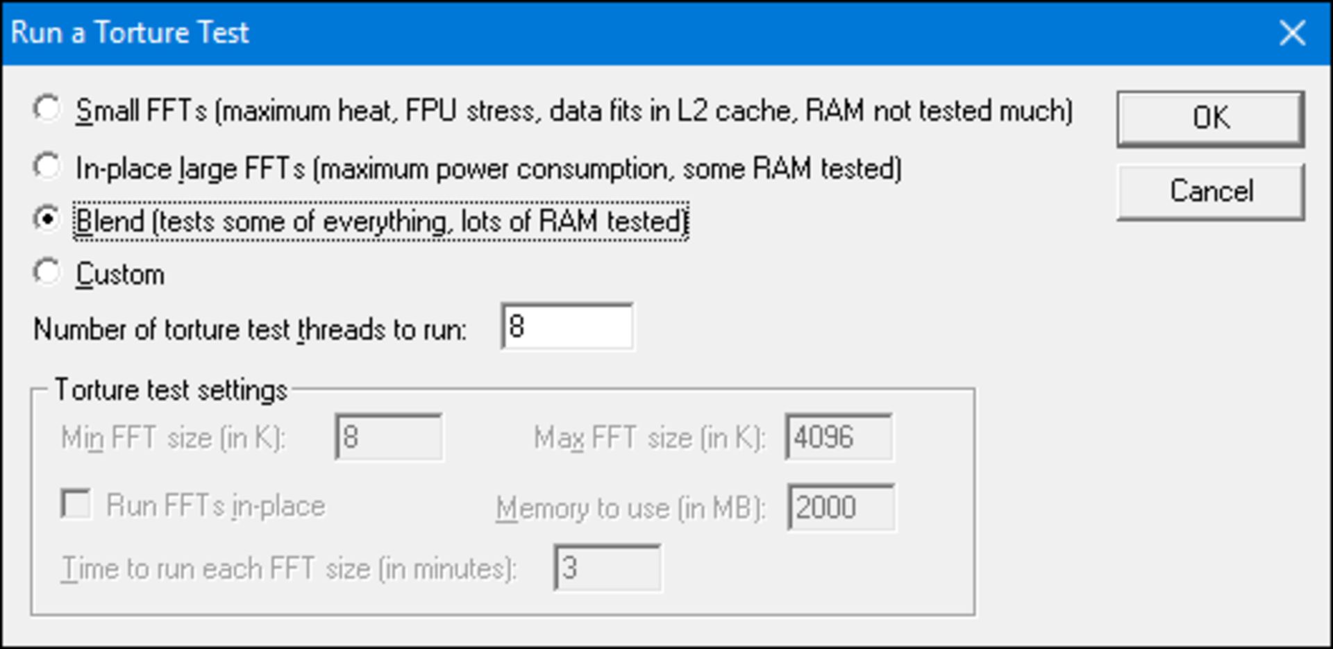 prime95 benchmark