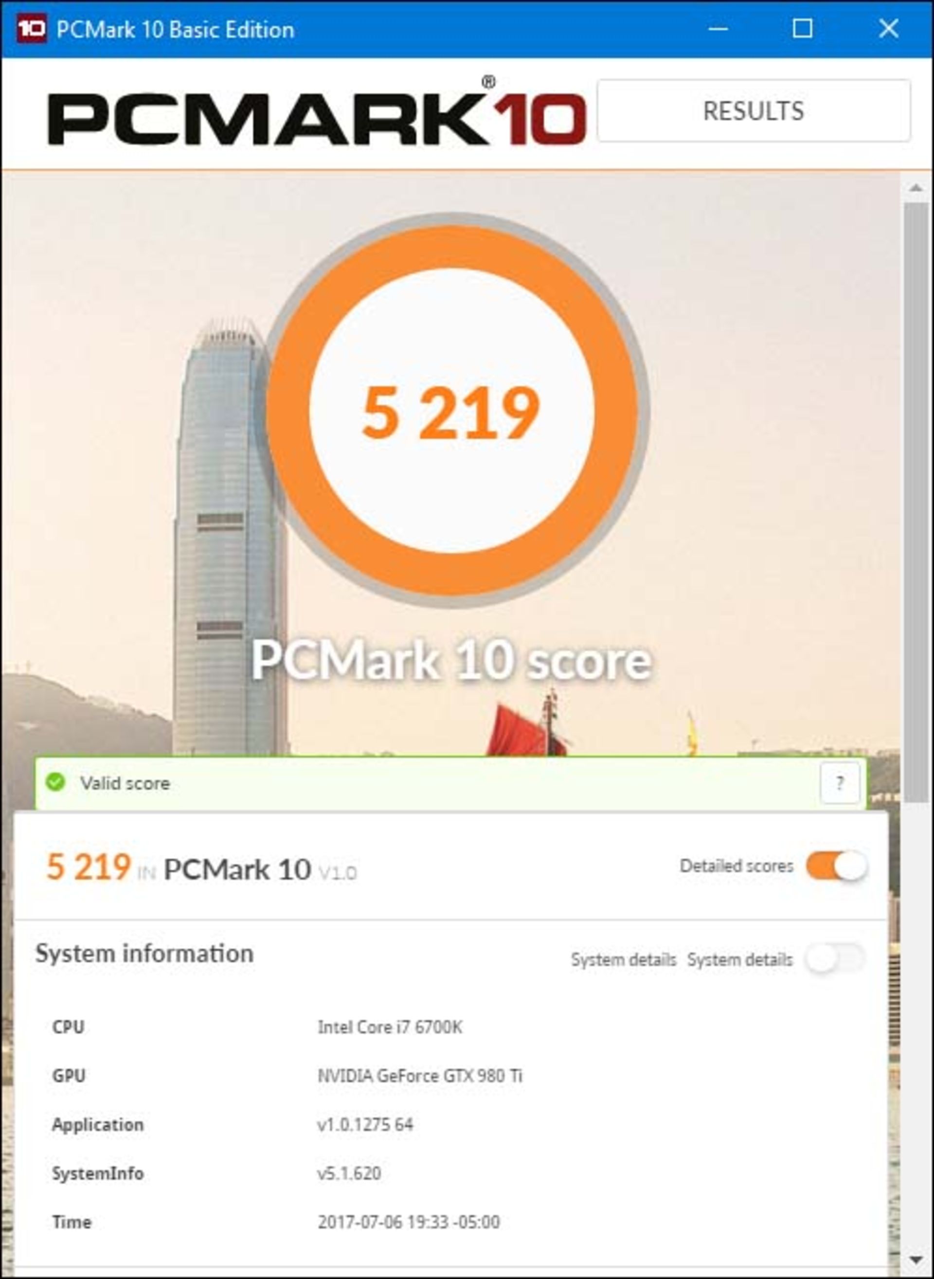 PCMARK benchmark