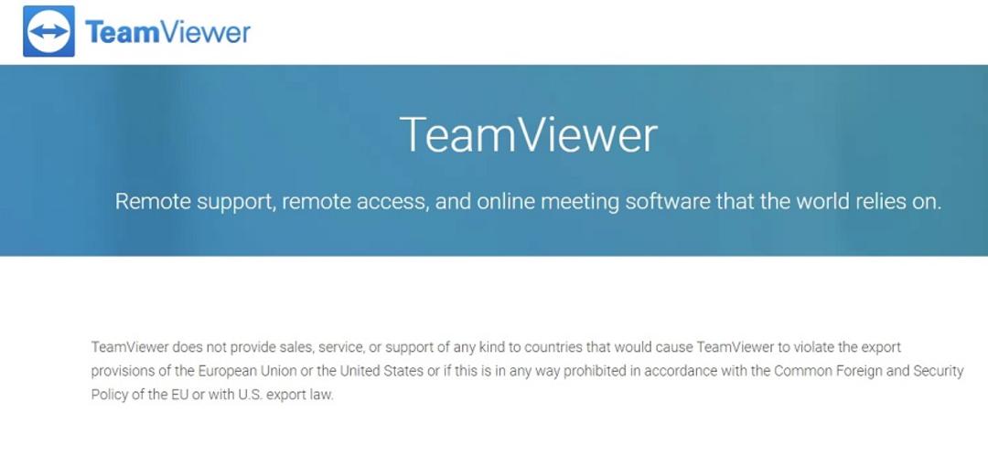 Team Viewer restriction iran 