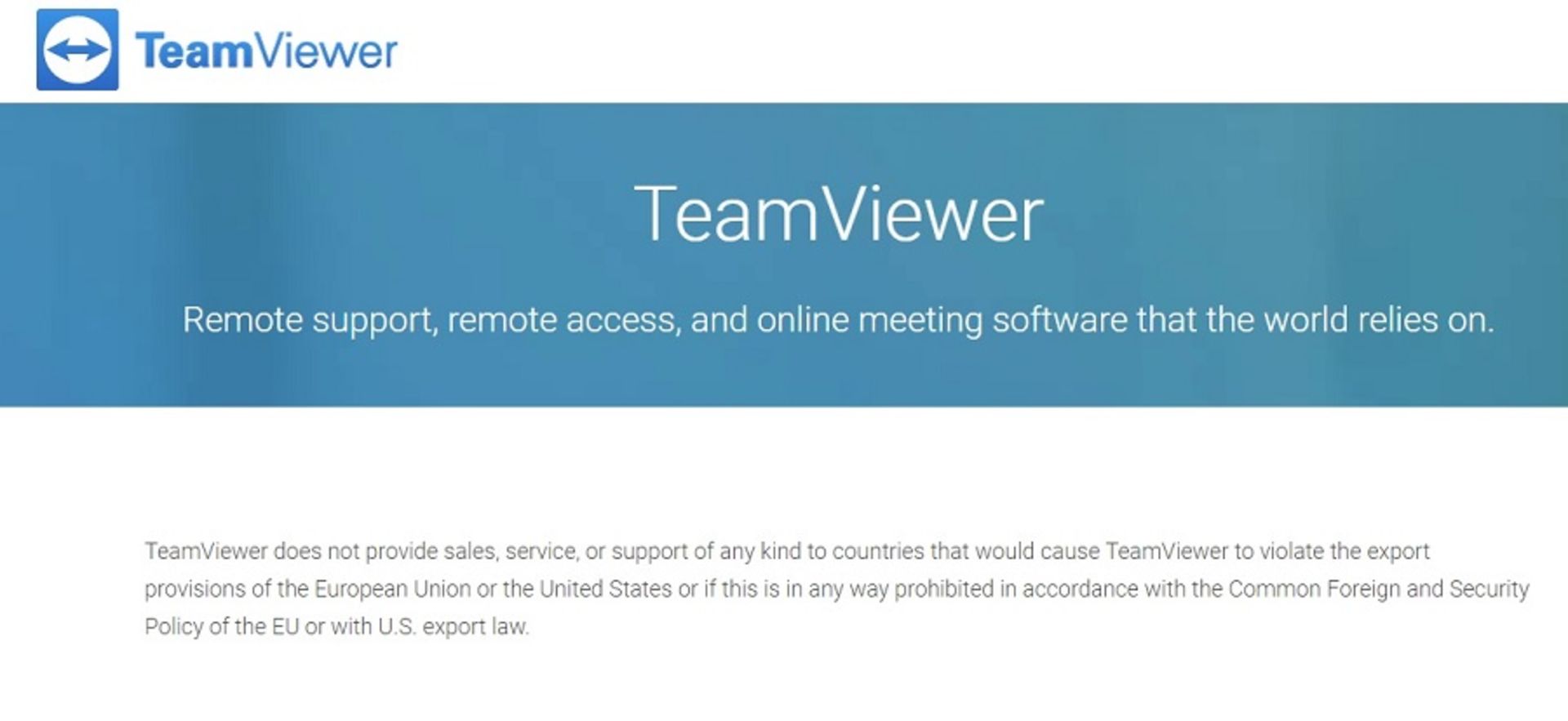 Team Viewer restriction iran 