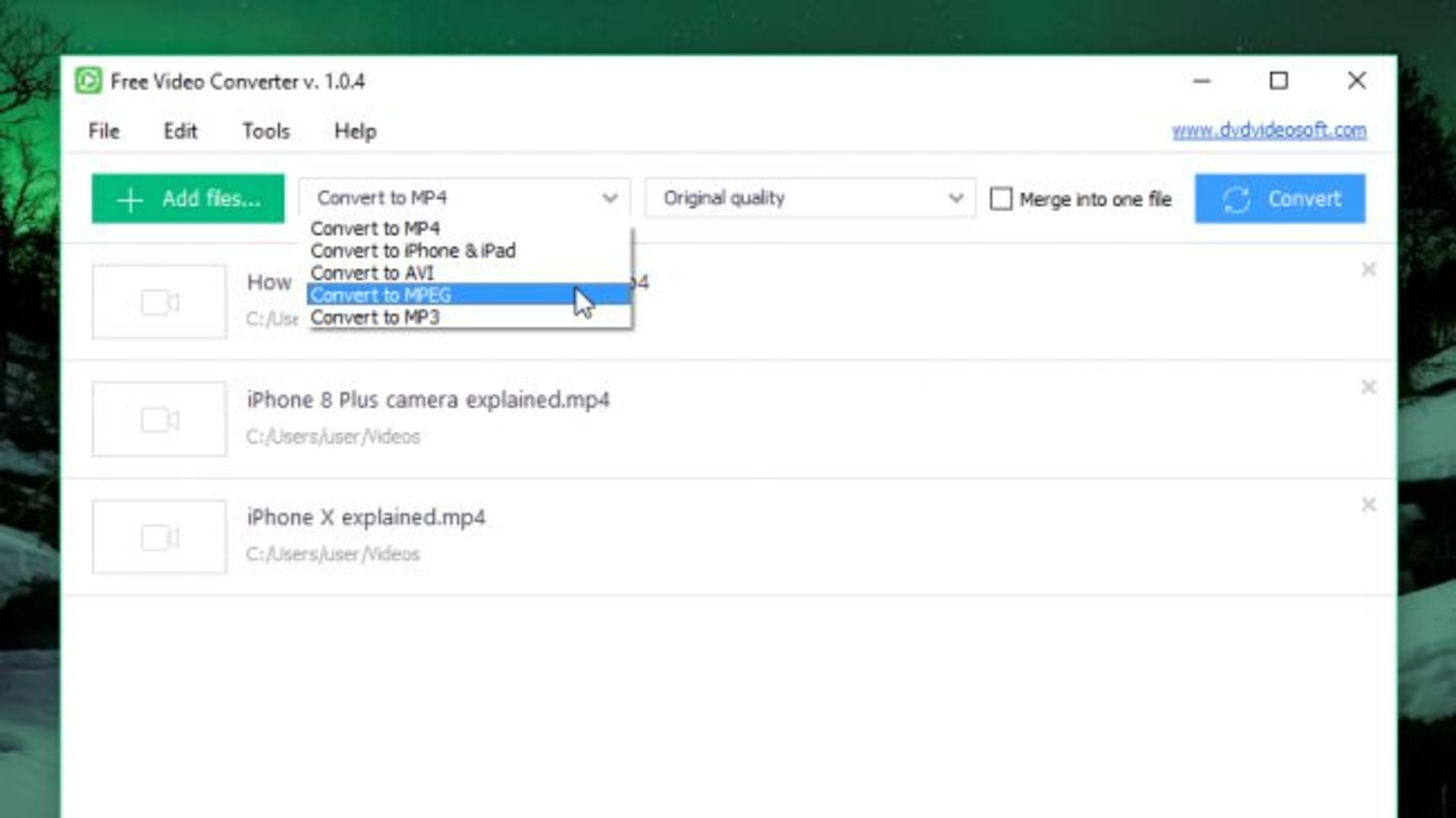 تبدیل ویدئو video converter