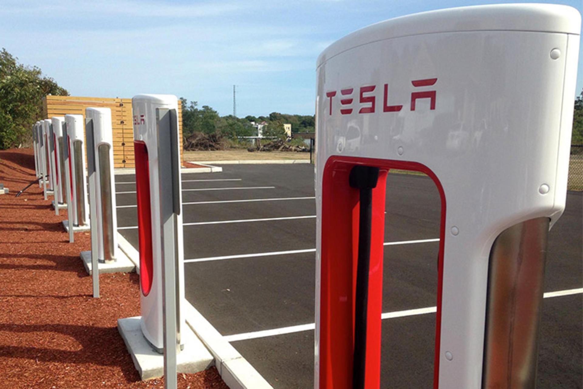 tesla charge station