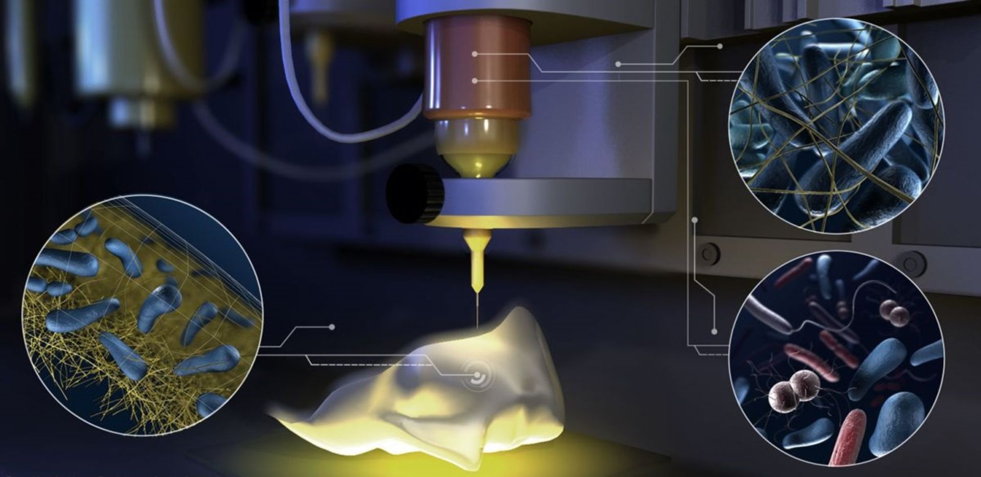 پرینت سه بعدی با مواد زنده