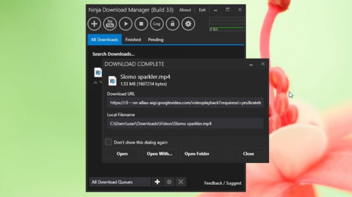 مدیریت دانلود download manager