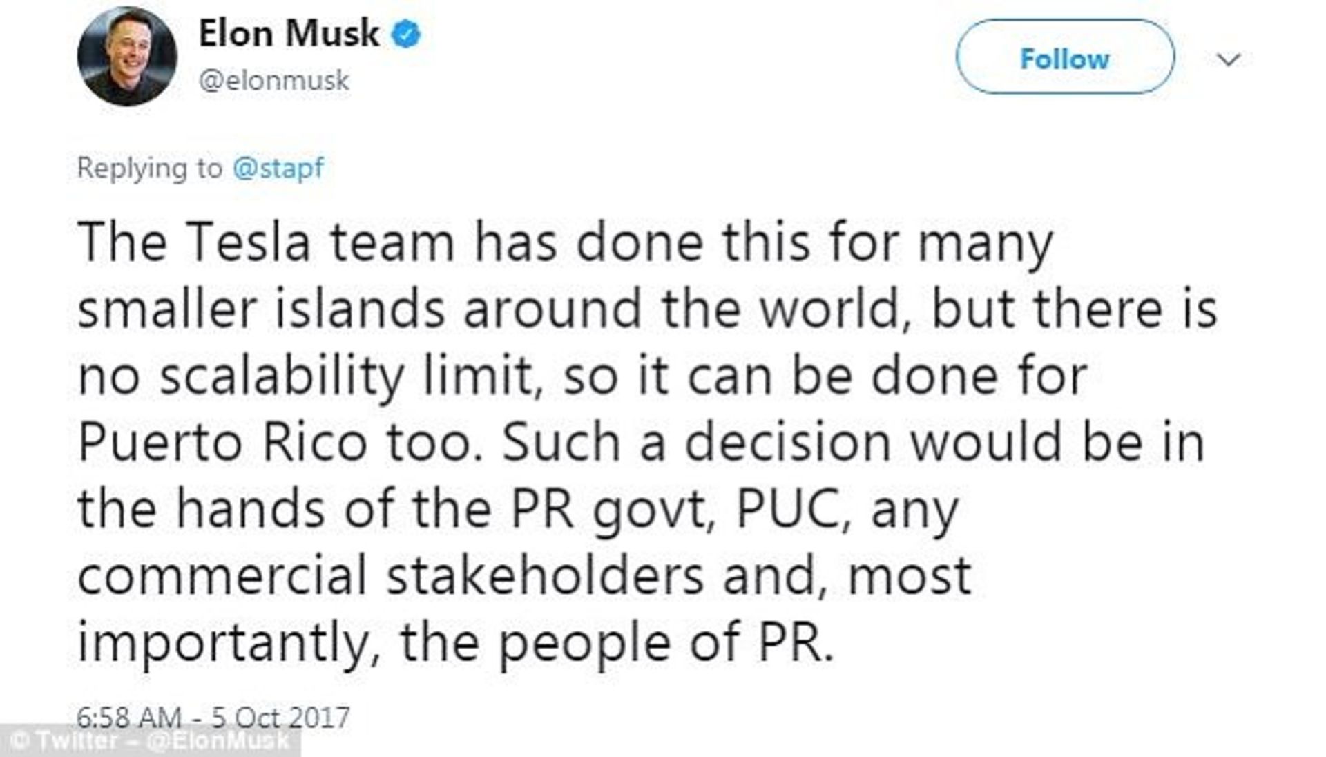 توییت ایلان ماسک