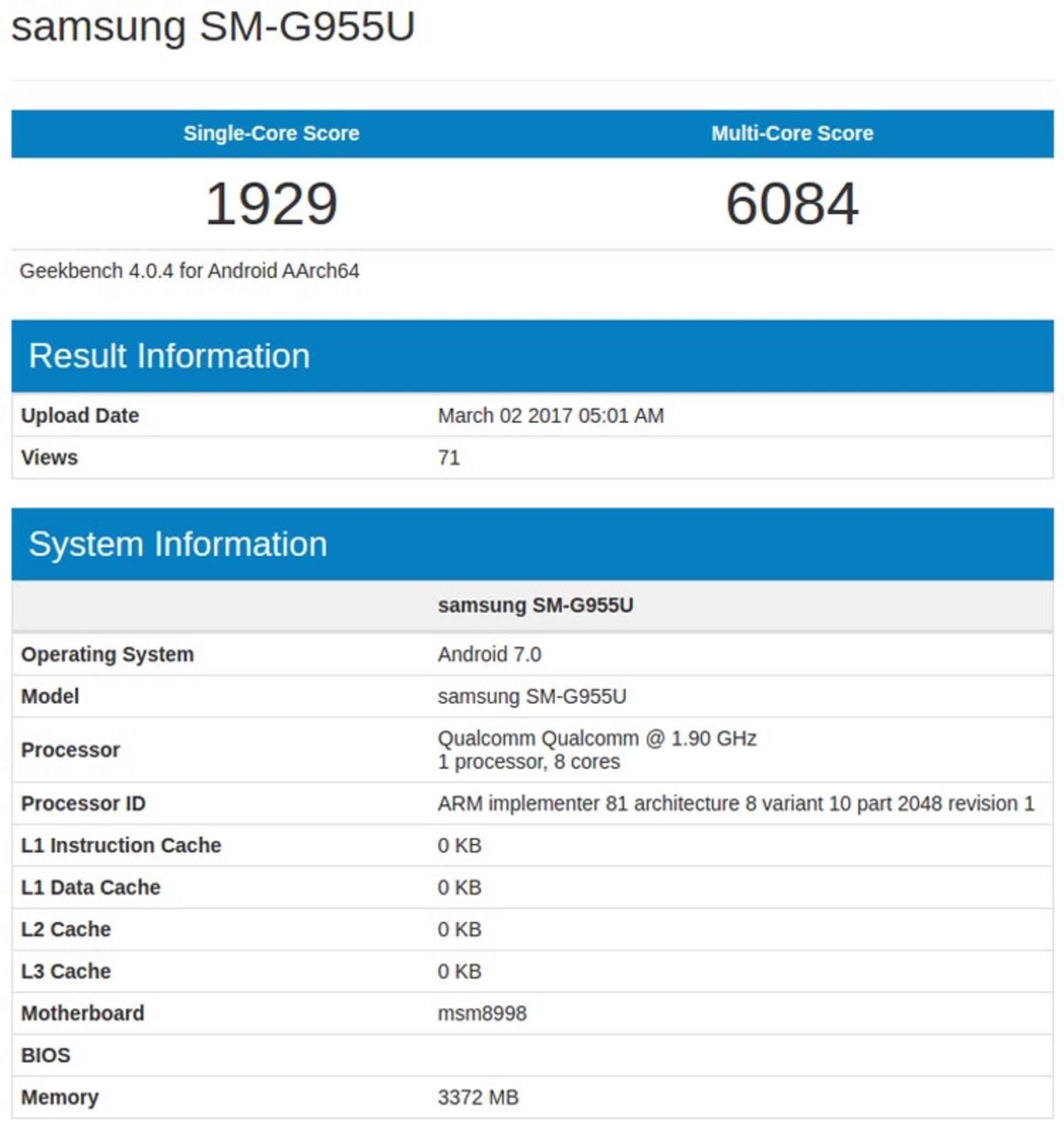 اس ۸ پلاس گیک‌بنچ