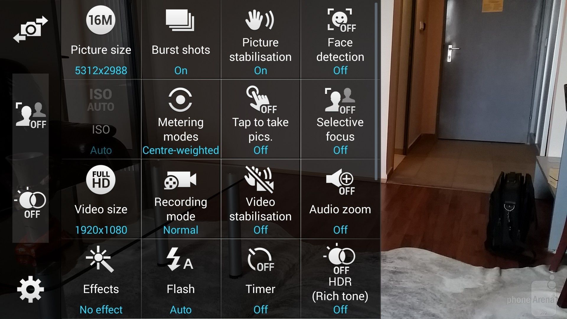 حالات دوربین نوت ۸