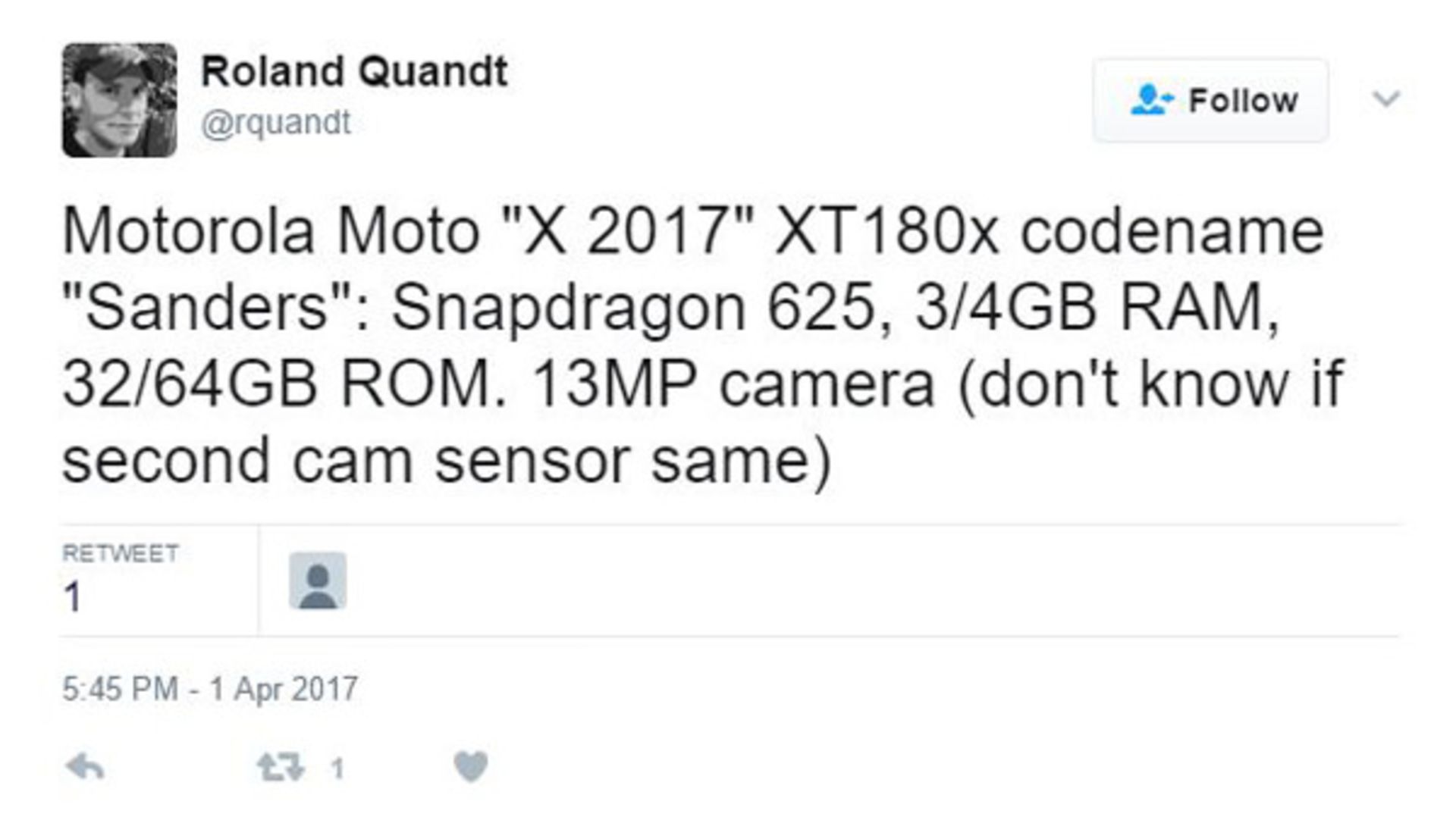 Moto X 2017