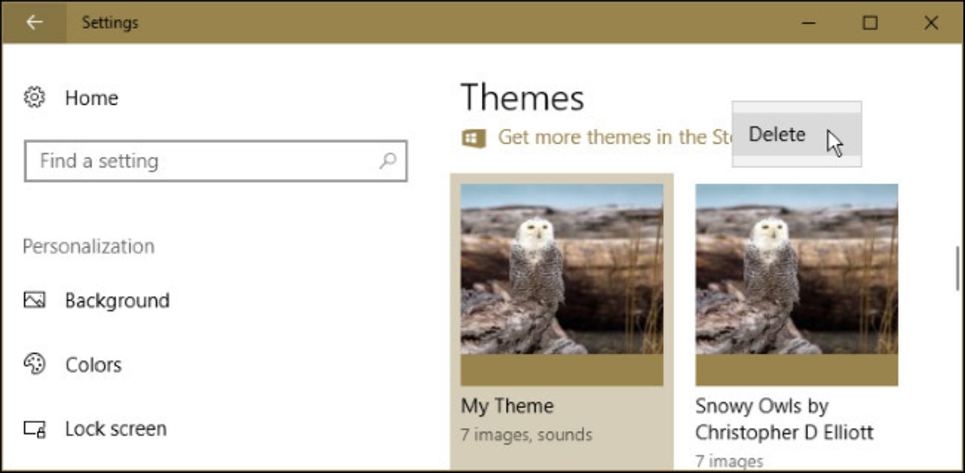 مرجع متخصصين ايران delete windows 10 theme