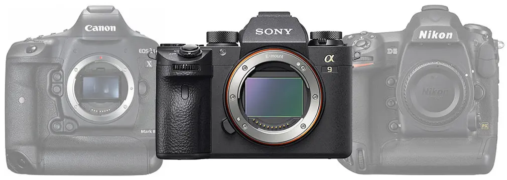 سونی a9 در مقابل نیکون d5 و نیکون 1dx mark ii
