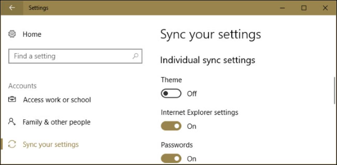 sync windows 10 theme