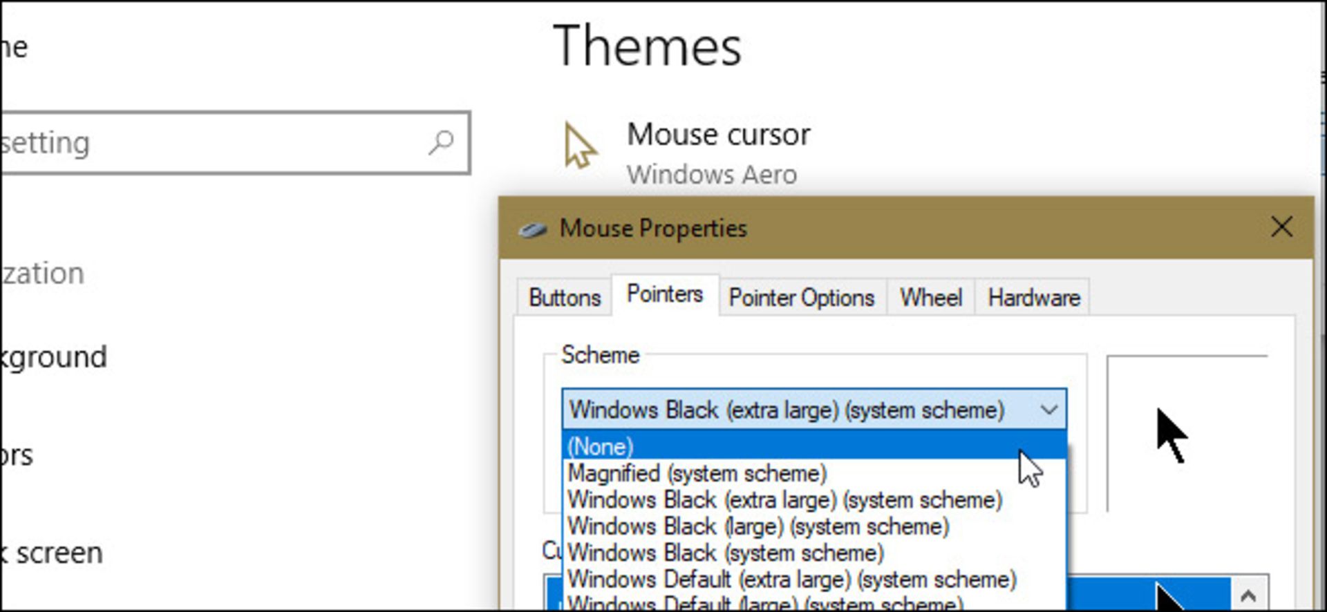 مرجع متخصصين ايران windows 10 mouse cursor