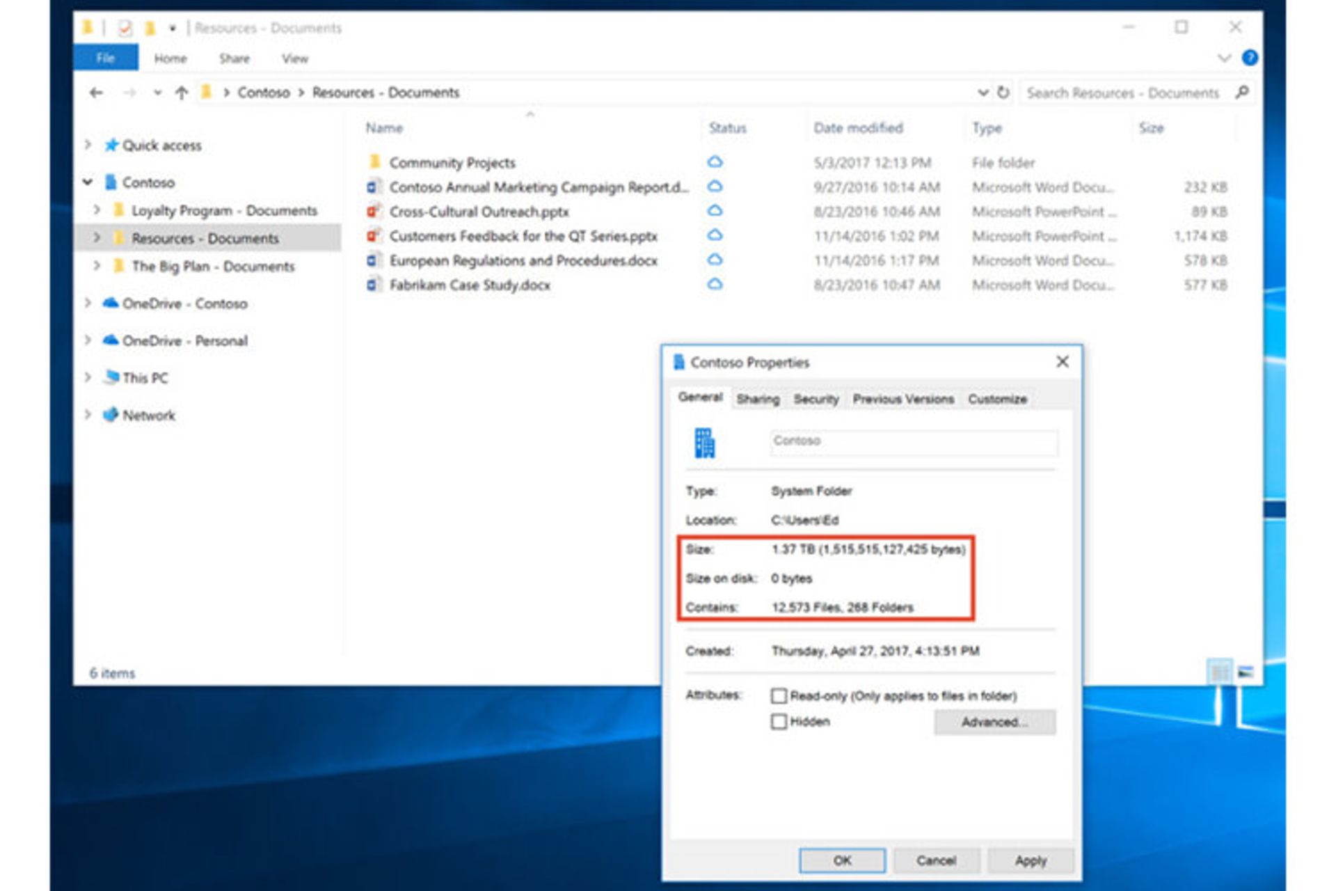 قابلیت Files On-Demand ویندوز 10