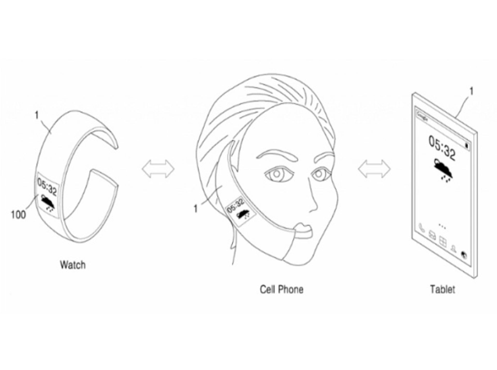 samsung patent smart phone watch