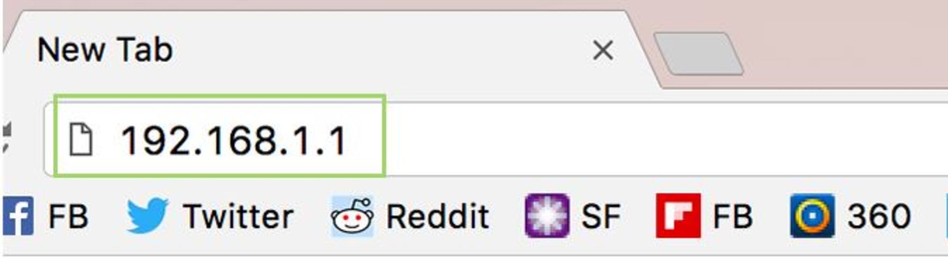 type the home address of your router