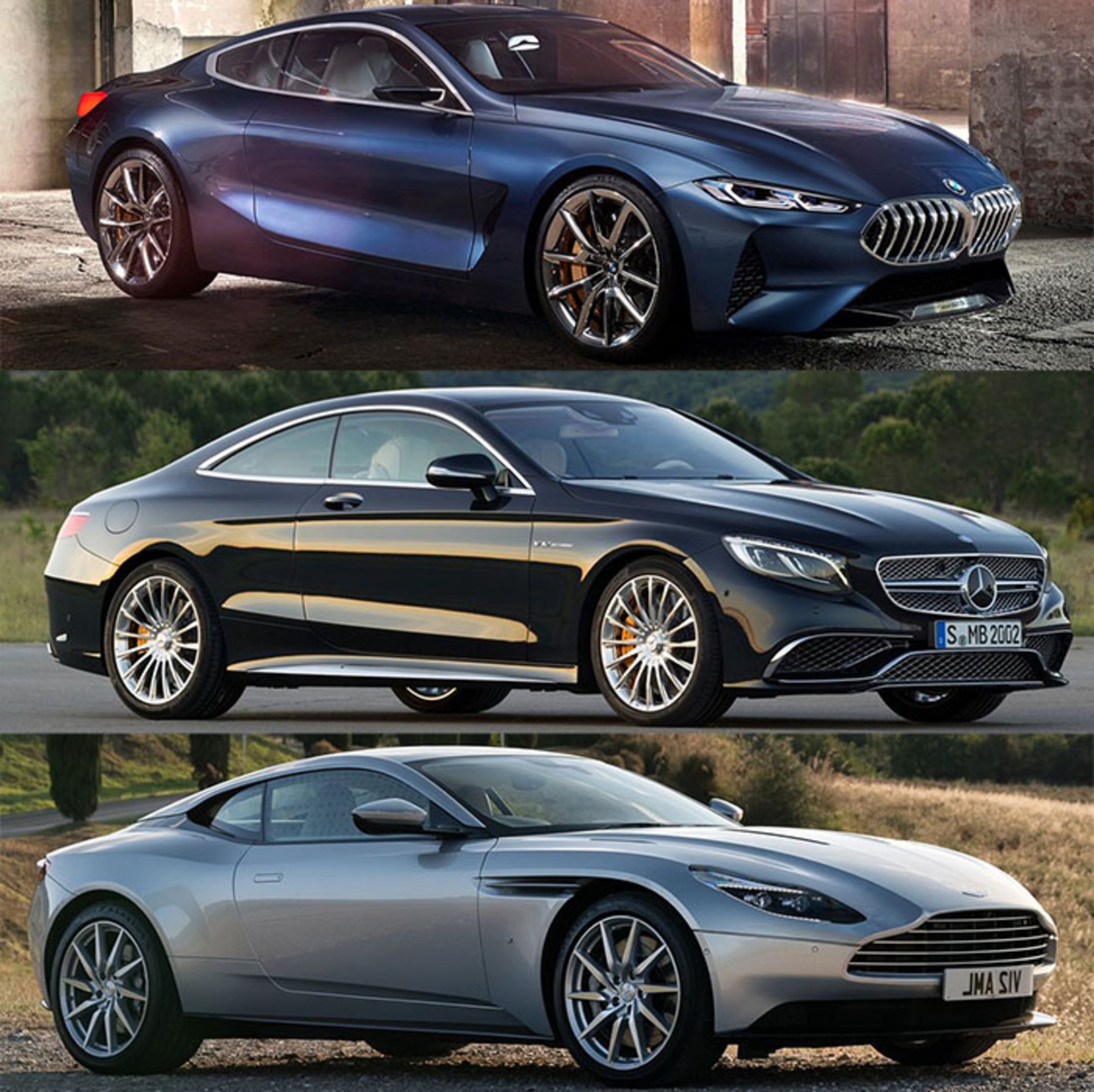 BMW 8 SERIES  mercedes S coupe Aston matrin db11 