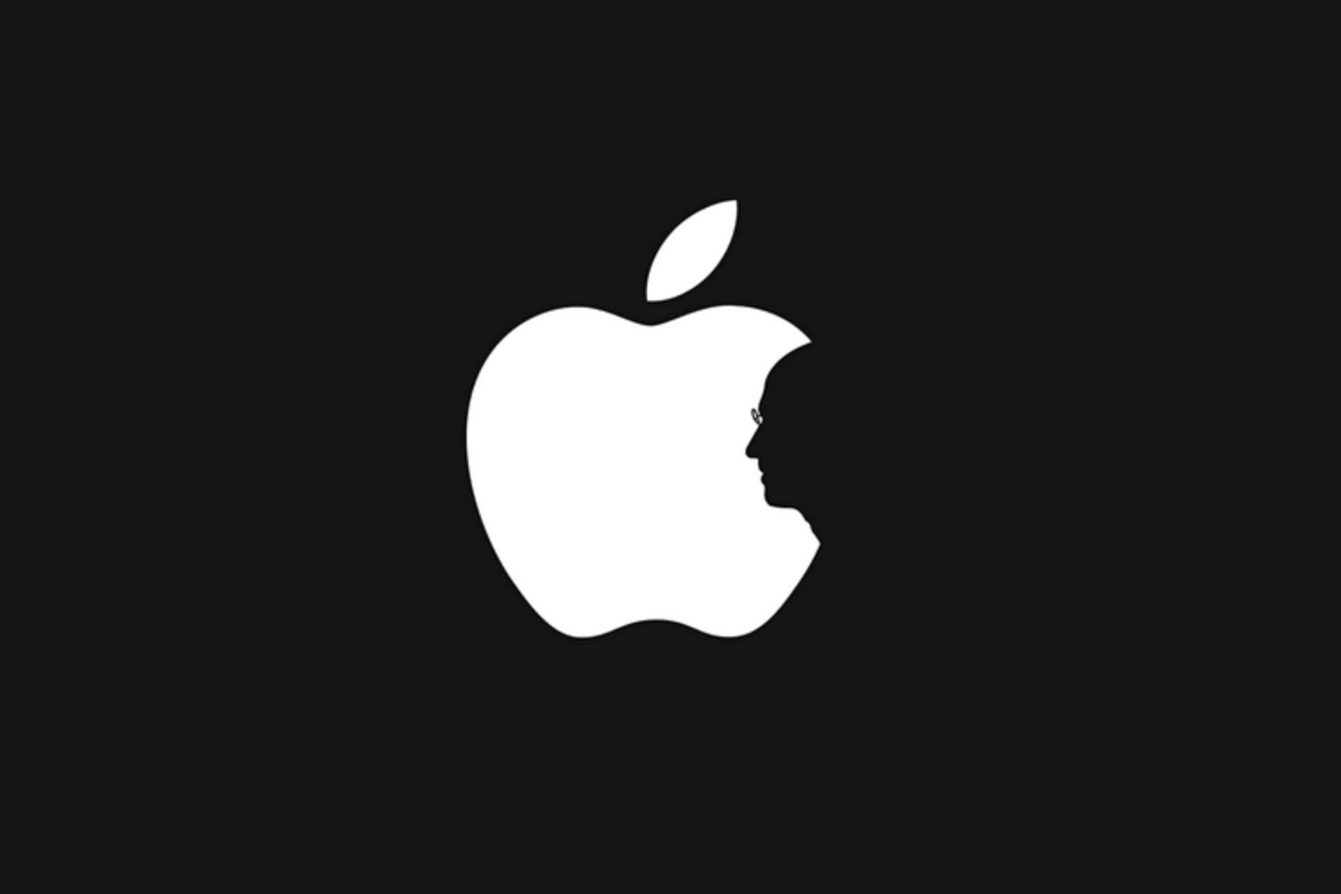 چهره استیو جابز روی لوگو اپل