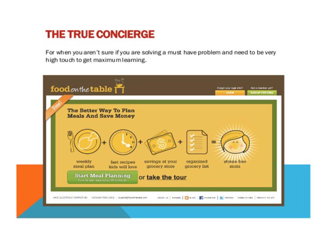 food on table