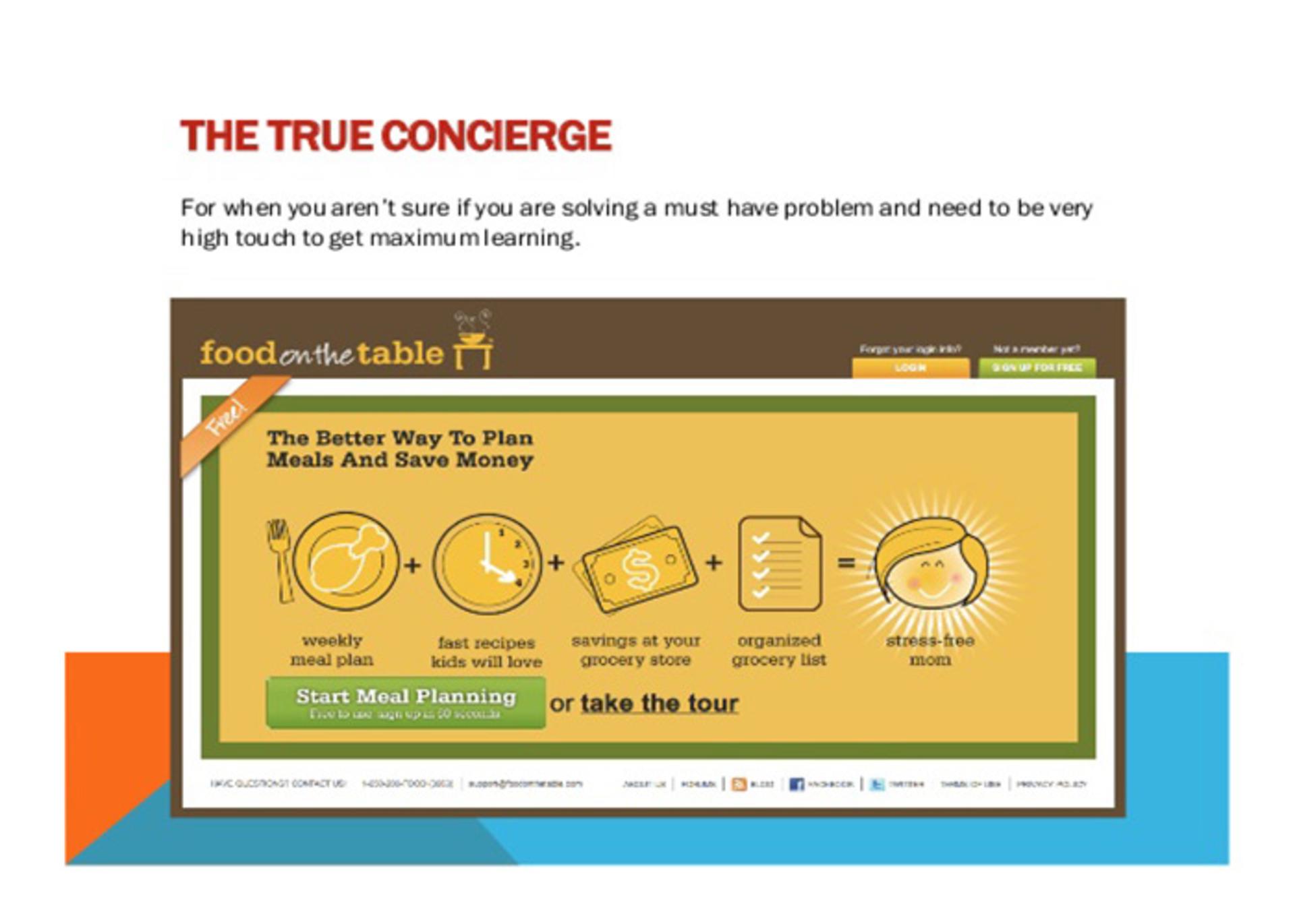 food on table