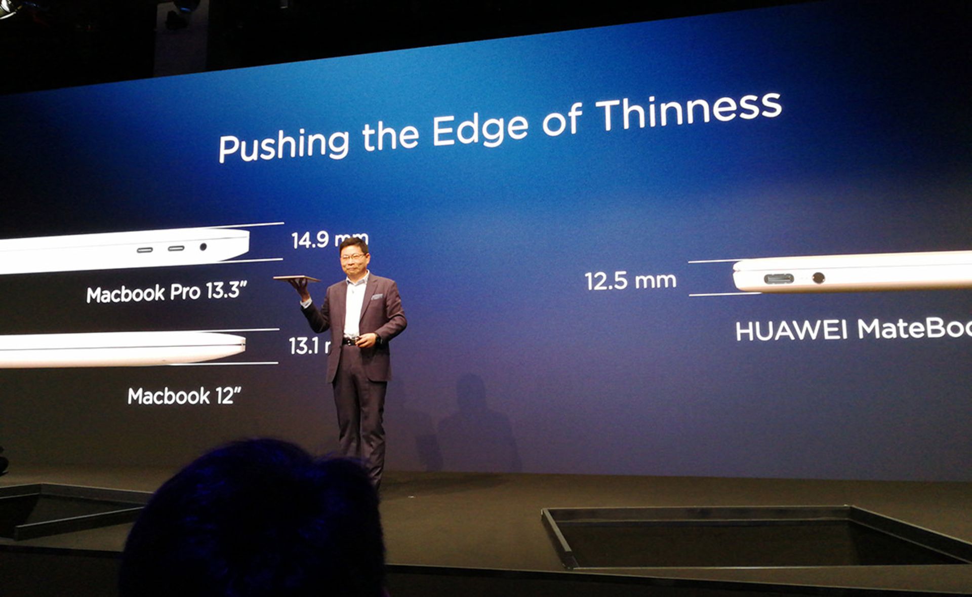 ضخامت لپ تاپ هواوی میت بوک