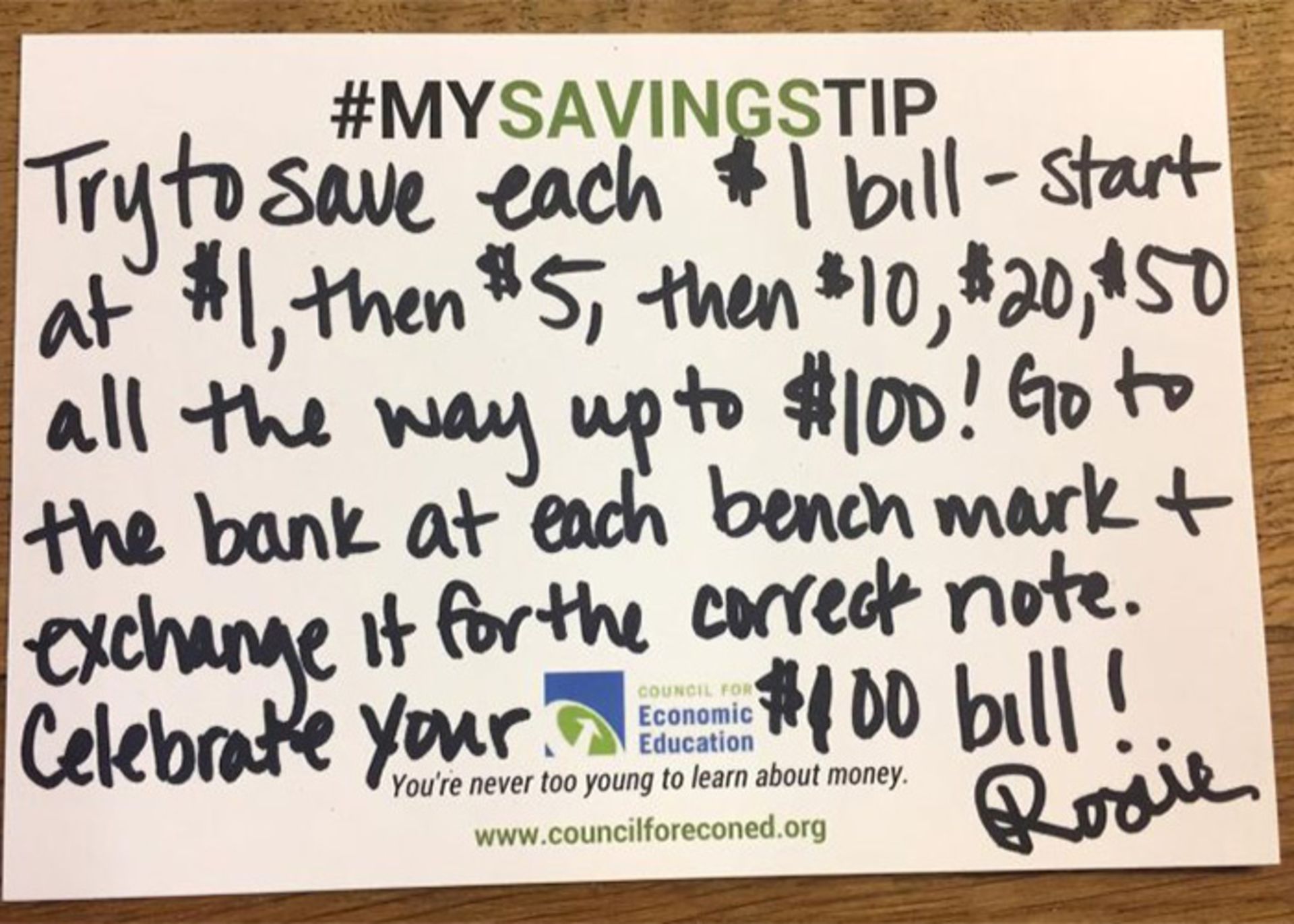 saving money