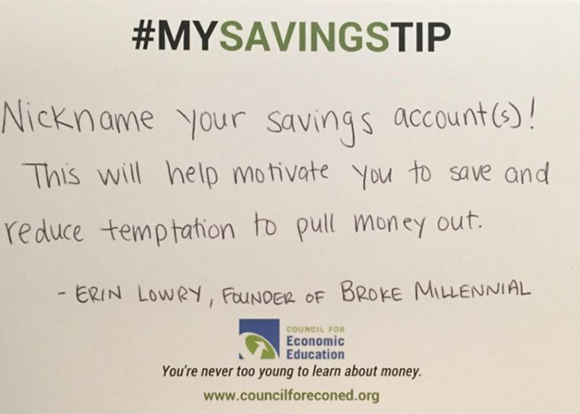 saving money