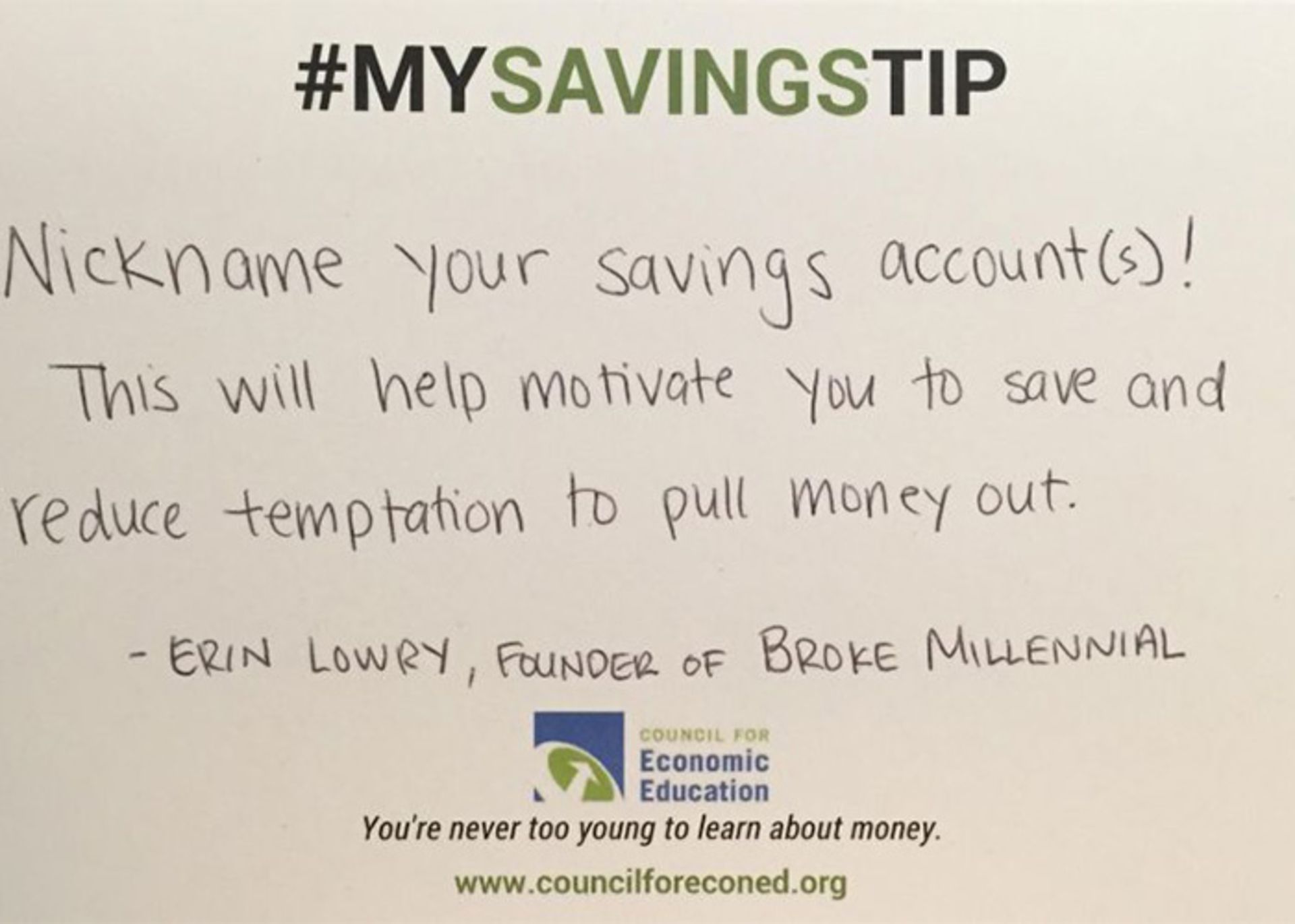 saving money