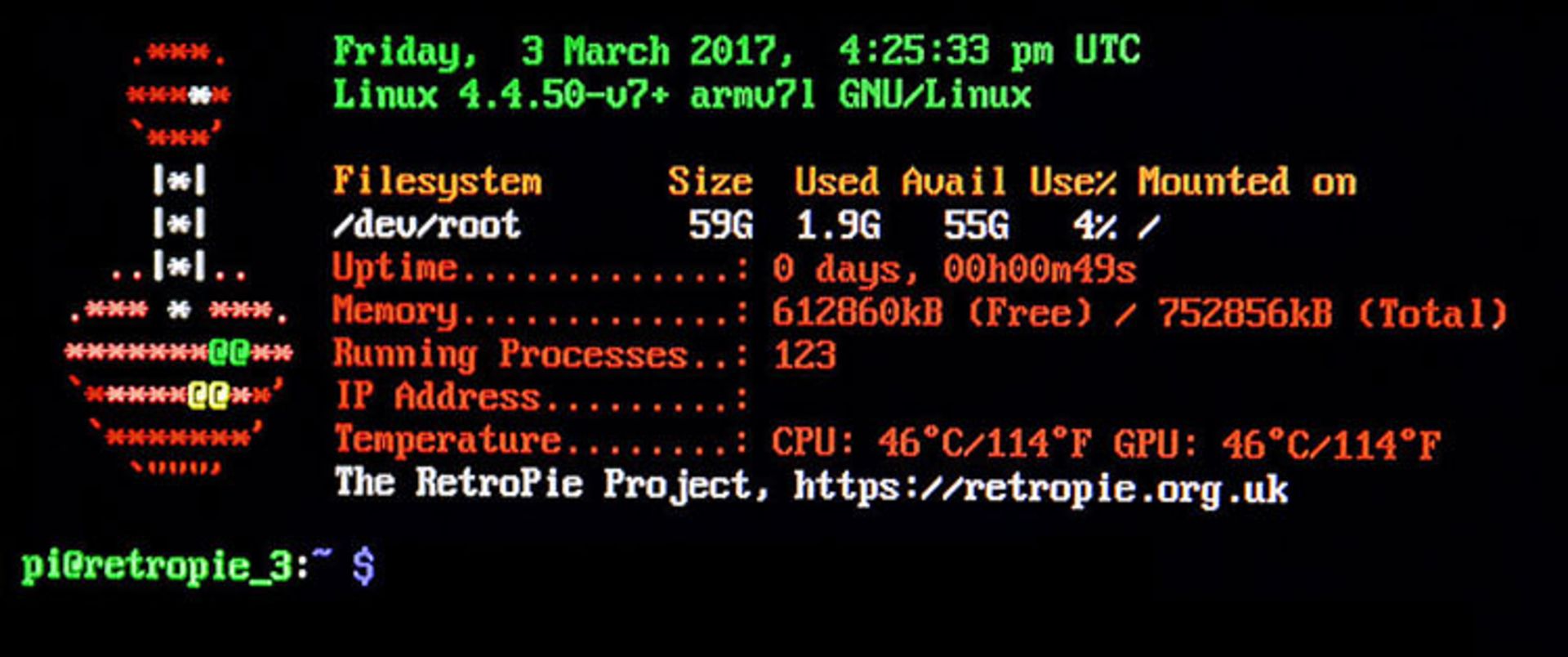 Raspberry Pi console