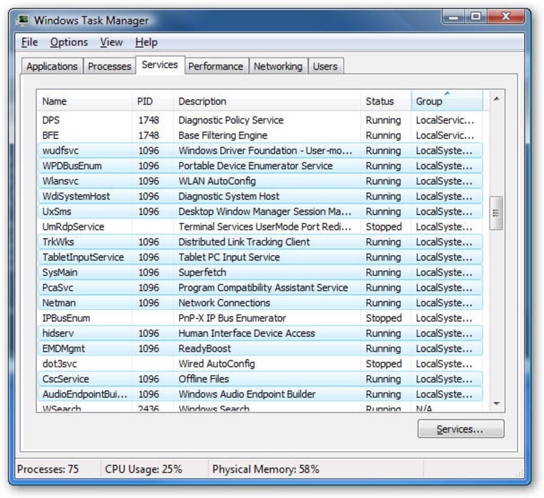 Service Host Processes